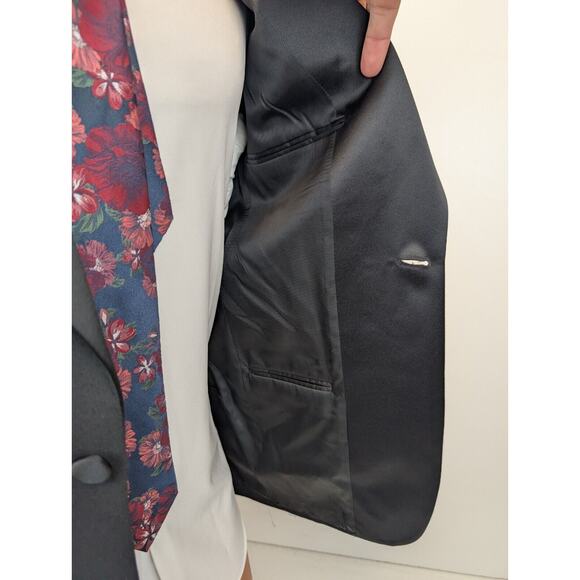 Jos A Bank Tuxedo Suit Men 36R Wedding Prom Mason Formal Pants 30x26 Wool 1 Btn - Picture 12 of 12